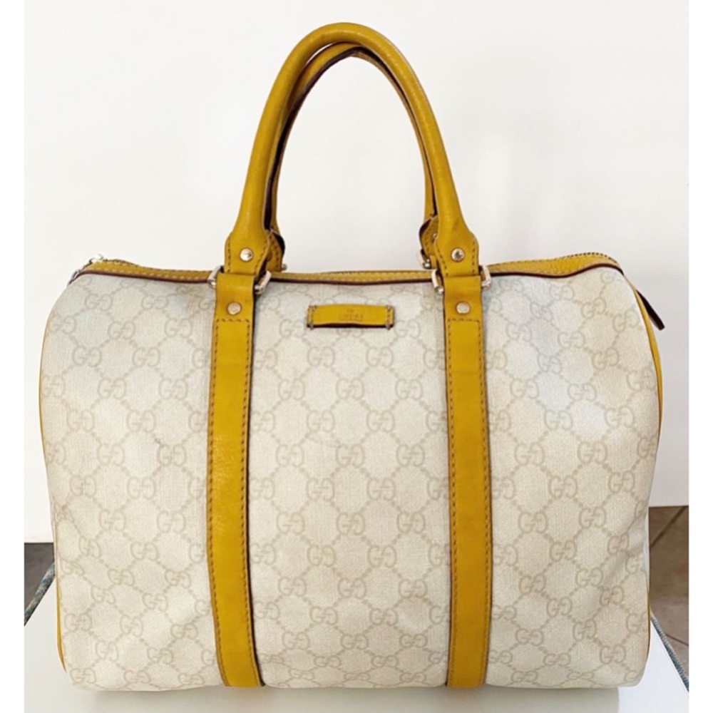 💯Authentic Gucci GG Coated Canvas Joy Boston Bag